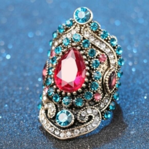 Multi Stone Ring Size 8.5 - Picture 1 of 5